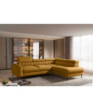 Narożnik NAVAS L z funkcją spania tkanina Promocyjna CURIO 48 WERSAL