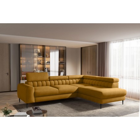 Narożnik NAVAS L z funkcją spania tkanina Promocyjna CURIO 48 WERSAL