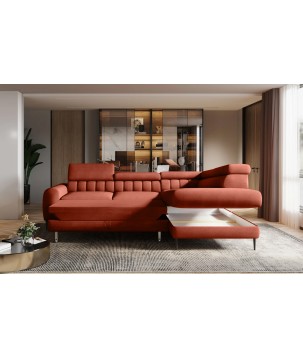 Narożnik NAVAS L z funkcją spania tkanina Promocyjna CURIO 55 WERSAL