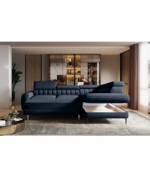 Narożnik NAVAS L z funkcją spania tkanina Promocyjna CURIO 78 WERSAL