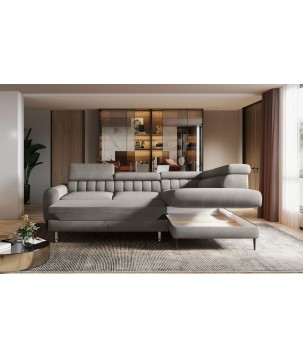 Narożnik NAVAS L z funkcją spania tkanina Promocyjna CURIO 83 WERSAL