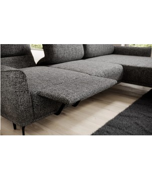 Narożnik STORM S układ L Lewostronny z funkcją regulacji oparcia i wysuwu podnóżka WERSAL