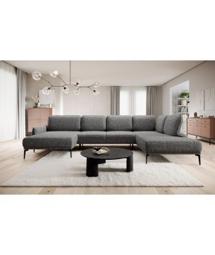 Narożnik STORM XL układ U Prawostronny z funkcją regulacji oparcia i wysuwu podnóżka WERSAL