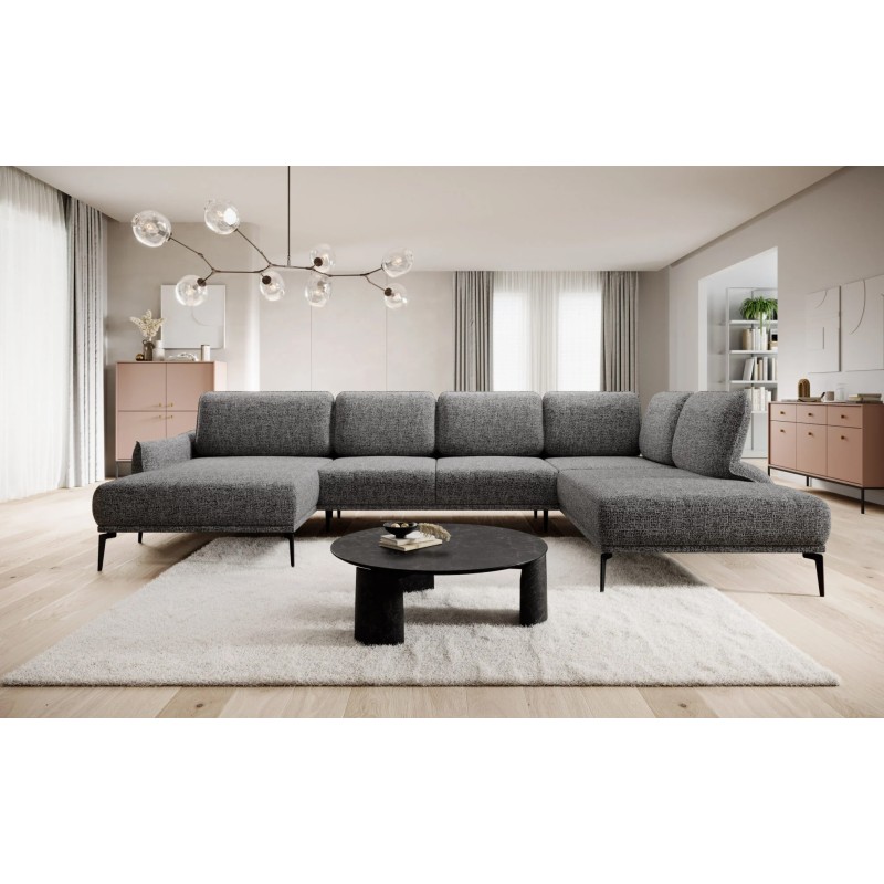 Narożnik STORM XL układ U Prawostronny z funkcją regulacji oparcia i wysuwu podnóżka WERSAL