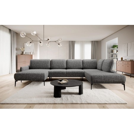 Narożnik STORM XL układ U Prawostronny z funkcją regulacji oparcia i wysuwu podnóżka WERSAL