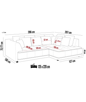 Narożnik TIGA BOX funkcja spania Elektryczny System RIVIERA 81 WERSAL