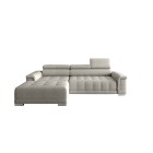 Narożnik CAMPO S z elektryczną regulacją siedziska Lewostronny w tkaninie MEMPHIS 04 WERSAL