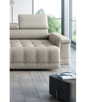 Narożnik CAMPO S z elektryczną regulacją siedziska Lewostronny w tkaninie MEMPHIS 04 WERSAL