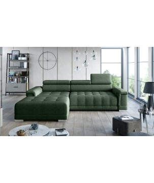 Narożnik CAMPO S z elektryczną regulacją siedziska Lewostronny w tkaninie MEMPHIS 12 WERSAL