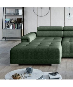 Narożnik CAMPO S z elektryczną regulacją siedziska Lewostronny w tkaninie MEMPHIS 12 WERSAL