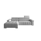 Narożnik CAMPO S z elektryczną regulacją siedziska Lewostronny w tkaninie MEMPHIS 16 WERSAL