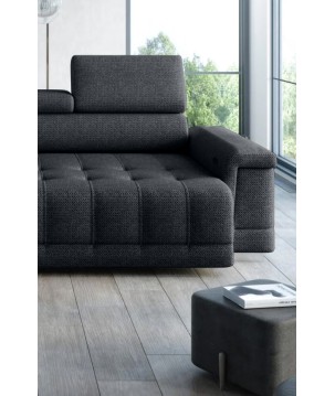 Narożnik CAMPO S z elektryczną regulacją siedziska Lewostronny w tkaninie MEMPHIS 20 WERSAL