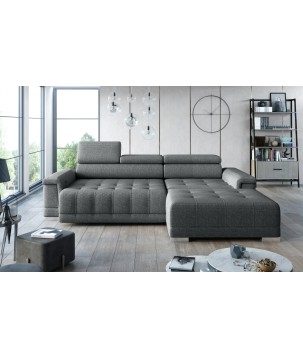 Narożnik CAMPO S z elektryczną regulacją siedziska Prawostronny w tkaninie MEMPHIS 06 WERSAL