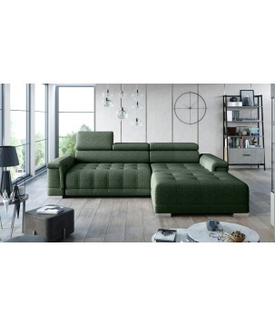 Narożnik CAMPO S z elektryczną regulacją siedziska Prawostronny w tkaninie MEMPHIS 12 WERSAL