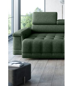 Narożnik CAMPO S z elektryczną regulacją siedziska Prawostronny w tkaninie MEMPHIS 12 WERSAL