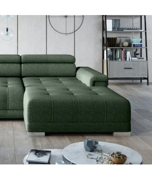 Narożnik CAMPO S z elektryczną regulacją siedziska Prawostronny w tkaninie MEMPHIS 12 WERSAL