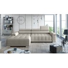 Narożnik CAMPO S z elektryczną regulacją siedziska Lewostronny w tkaninie MEMPHIS 04 WERSAL