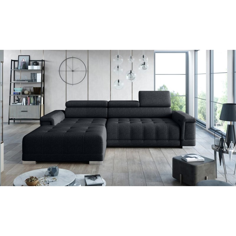 Narożnik CAMPO S z elektryczną regulacją siedziska Lewostronny w tkaninie MEMPHIS 20 WERSAL