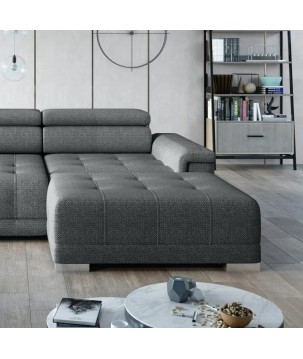 Narożnik CAMPO S z elektryczną regulacją siedziska Prawostronny w tkaninie MEMPHIS 06 WERSAL