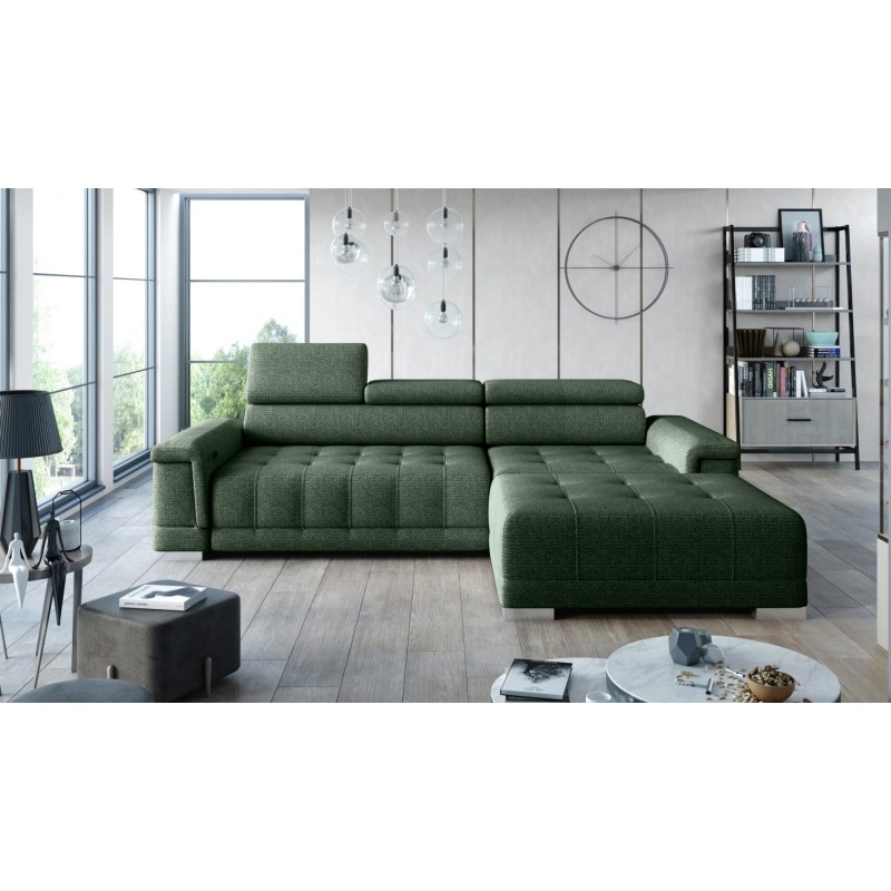 Narożnik CAMPO S z elektryczną regulacją siedziska Prawostronny w tkaninie MEMPHIS 12 WERSAL