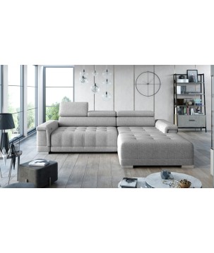 Narożnik CAMPO S z elektryczną regulacją siedziska Prawostronny w tkaninie MEMPHIS 16 WERSAL