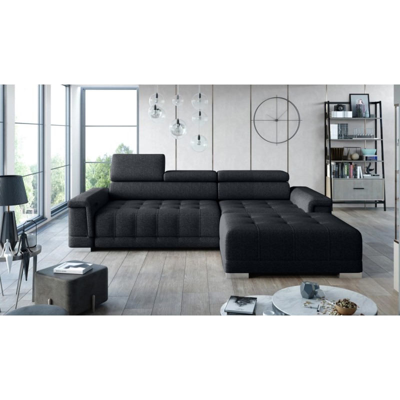 Narożnik CAMPO S z elektryczną regulacją siedziska Prawostronny w tkaninie MEMPHIS 20 WERSAL