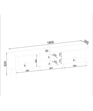 SZAFKA RTV 180 LINEA