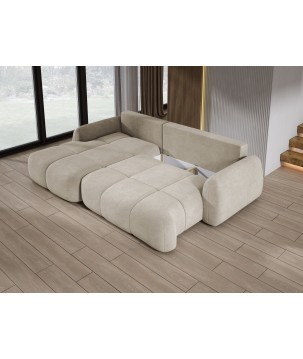 Narożnik COCO z funkcją spania poduszkami i pojemnikiem Cloud 03 DOMOHOME