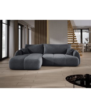 Narożnik COCO z funkcją spania poduszkami i pojemnikiem Cloud 91 DOMOHOME