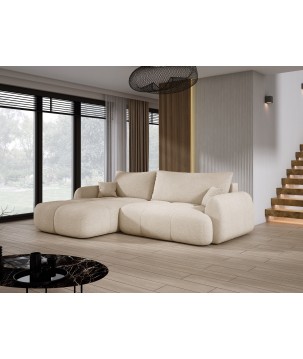 Narożnik COCO z funkcją spania poduszkami i pojemnikiem Now Or Never 06 DOMOHOME