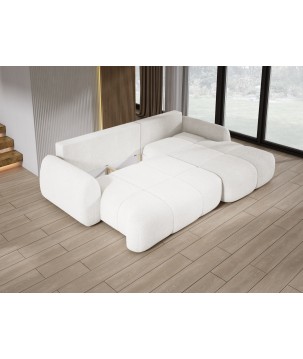 Narożnik COCO z funkcją spania poduszkami i pojemnikiem Now Or Never 01 DOMOHOME