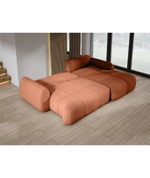 Narożnik COCO z funkcją spania poduszkami i pojemnikiem Now Or Never 56 DOMOHOME