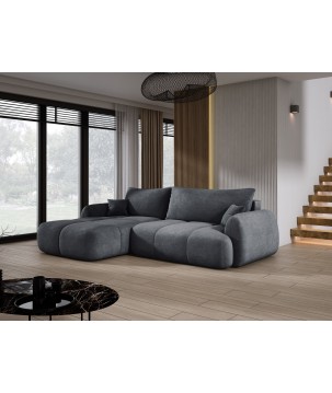 Narożnik COCO z funkcją spania poduszkami i pojemnikiem Cloud 91 DOMOHOME