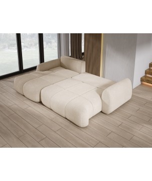 Narożnik COCO z funkcją spania poduszkami i pojemnikiem Now Or Never 06 DOMOHOME