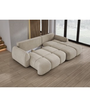 Narożnik COCO WIND z funkcją spania poduszkami i pojemnikiem CLOUD 03 WERSAL