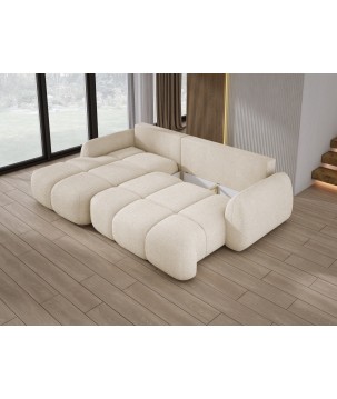 Narożnik COCO WIND z funkcją spania poduszkami i pojemnikiem NOW OR NEVER 02 WERSAL