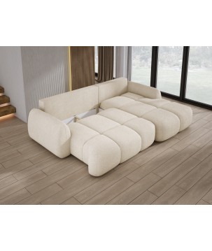 Narożnik COCO WIND z funkcją spania poduszkami i pojemnikiem NOW OR NEVER 02 WERSAL