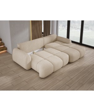 Narożnik COCO WIND z funkcją spania poduszkami i pojemnikiem NOW OR NEVER 06 WERSAL