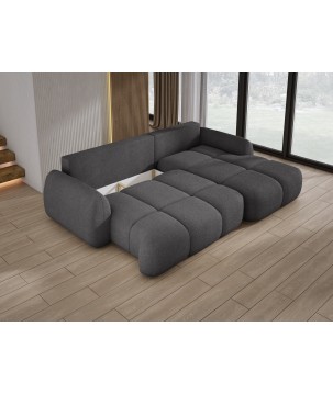 Narożnik COCO WIND z funkcją spania poduszkami i pojemnikiem NOW OR NEVER 92 WERSAL