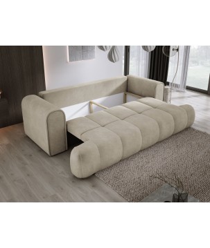 Sofa COCO z funkcja spania i pojemnikiem BEŻOWY CLOUD 03