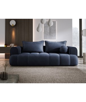 Sofa COCO z funkcja spania i pojemnikiem CIEMNO NIEBIESKI CLOUD 79