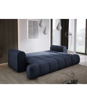 Sofa COCO z funkcja spania i pojemnikiem CIEMNO NIEBIESKI CLOUD 79