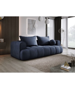 Sofa COCO z funkcja spania i pojemnikiem CIEMNO NIEBIESKI CLOUD 79