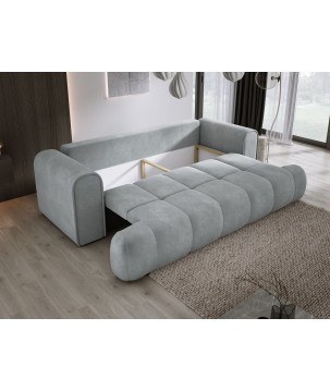 Sofa COCO z funkcja spania i pojemnikiem POPIELATY CLOUD 81