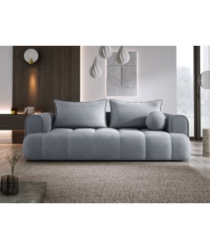 Sofa COCO z funkcja spania i pojemnikiem JASNY SZARY CLOUD 82