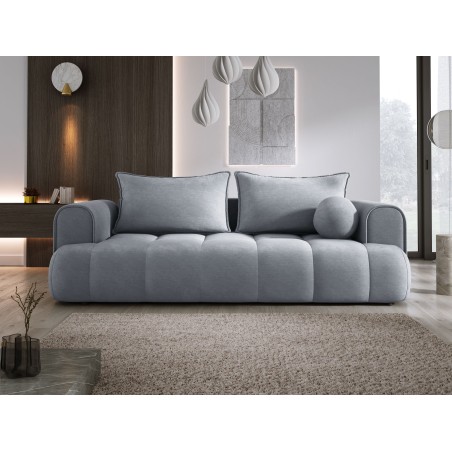 Sofa COCO z funkcja spania i pojemnikiem JASNY SZARY CLOUD 82