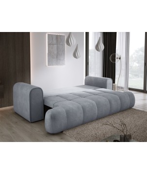Sofa COCO z funkcja spania i pojemnikiem JASNY SZARY CLOUD 82