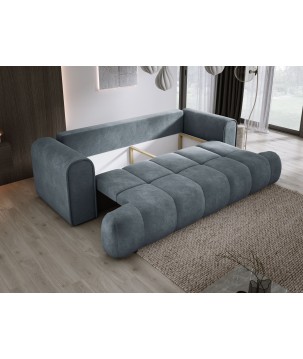Sofa COCO z funkcja spania i pojemnikiem SZARY CLOUD 84