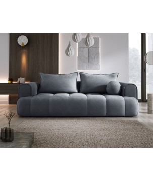 Sofa COCO z funkcja spania i pojemnikiem CIEMNY SZARY CLOUD 91