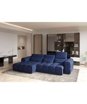 Narożnik LAGOS z elektrycznym wysuwem i regulowanymi zagłówkami WERSAL